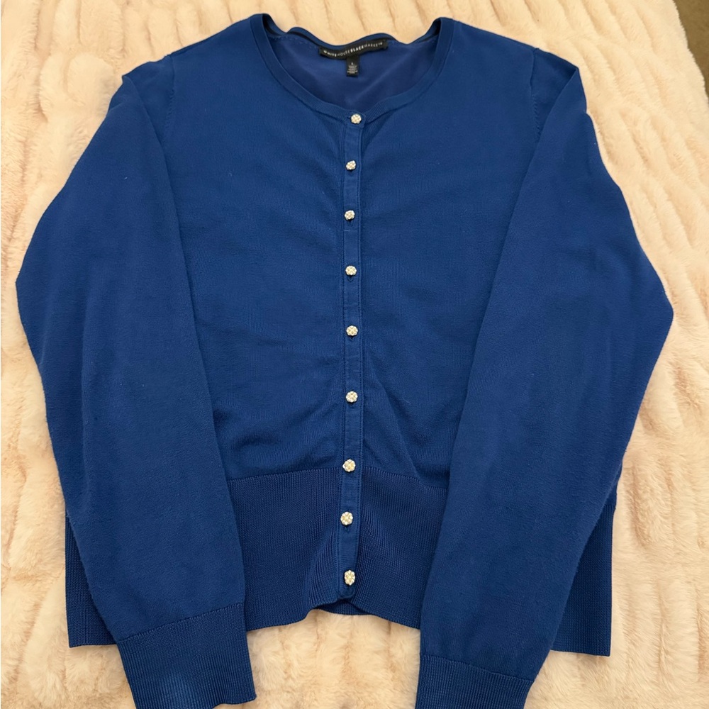 White House Black Market Royal Blue Cardigan